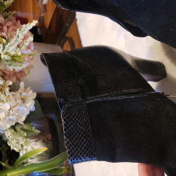 Sam Edelman 10 black sway with leather heels ankle shoes - Picture 7 of 7